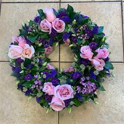 All Flower Purple &amp; Pink Wreath
