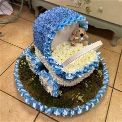 Baby Blue Pram 
