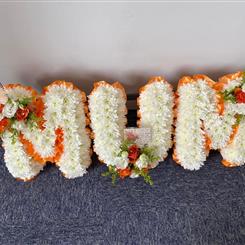 Orange MUM letters 