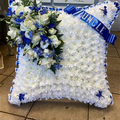 Blue Ribbon Cushion
