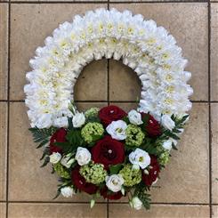 Red &amp; White Wreath