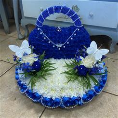 Blue handbag