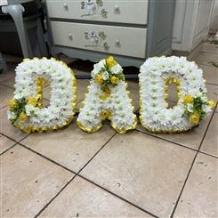 yellow and white dad tribute