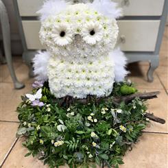 3D Owl with a caterpillar 