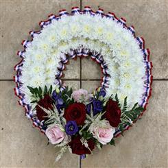 red white purple pink Wreath